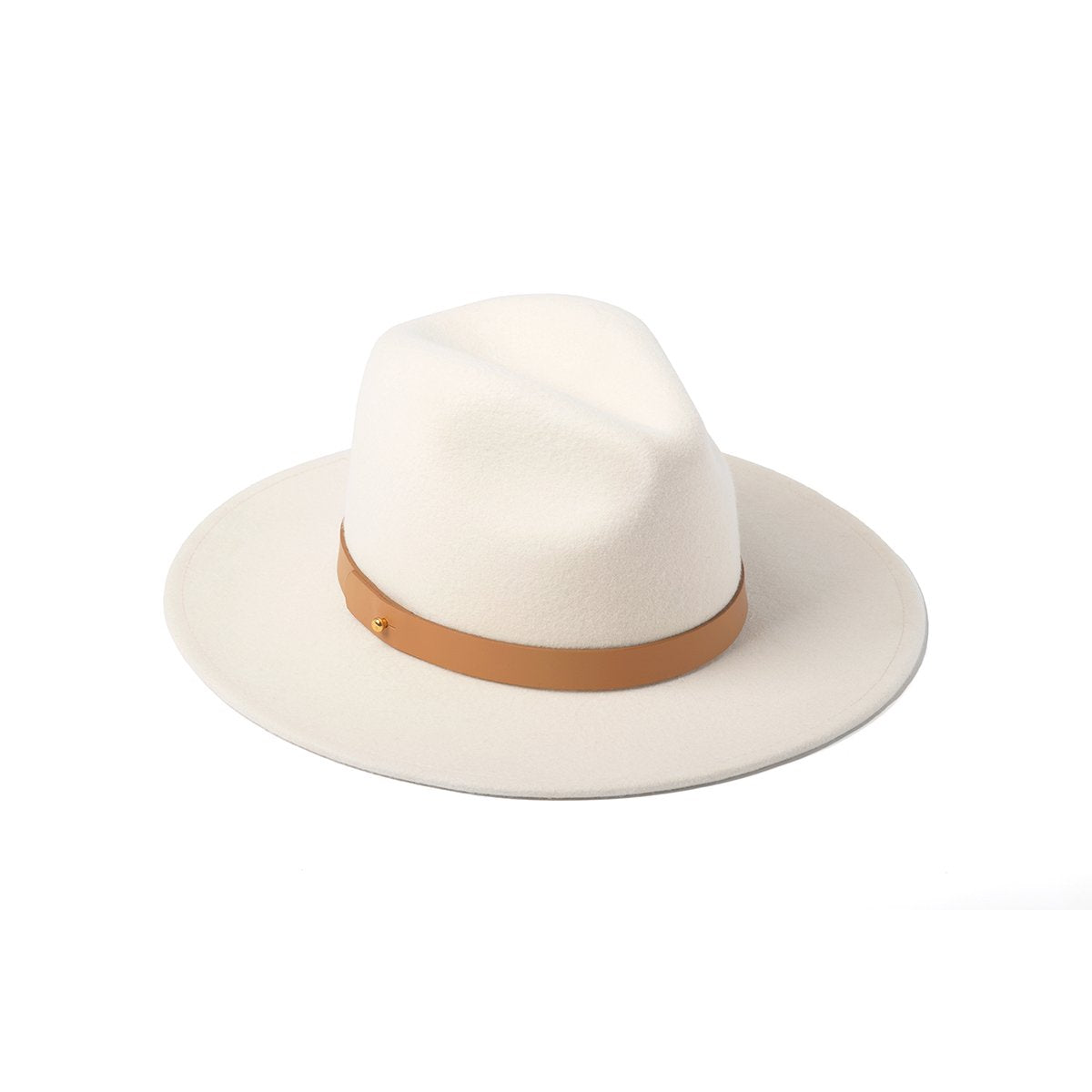 Lack of Color The Fader hat. White/ivory tan Ivory Rancher - Wool Felt Fedora Hat (Beige) | Lack of Color  main image 3