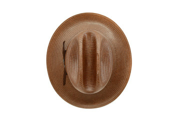 Stetson Open Road Vented Shantung Straw Western Hat: Size: 7 1/4 Chocolate Brown